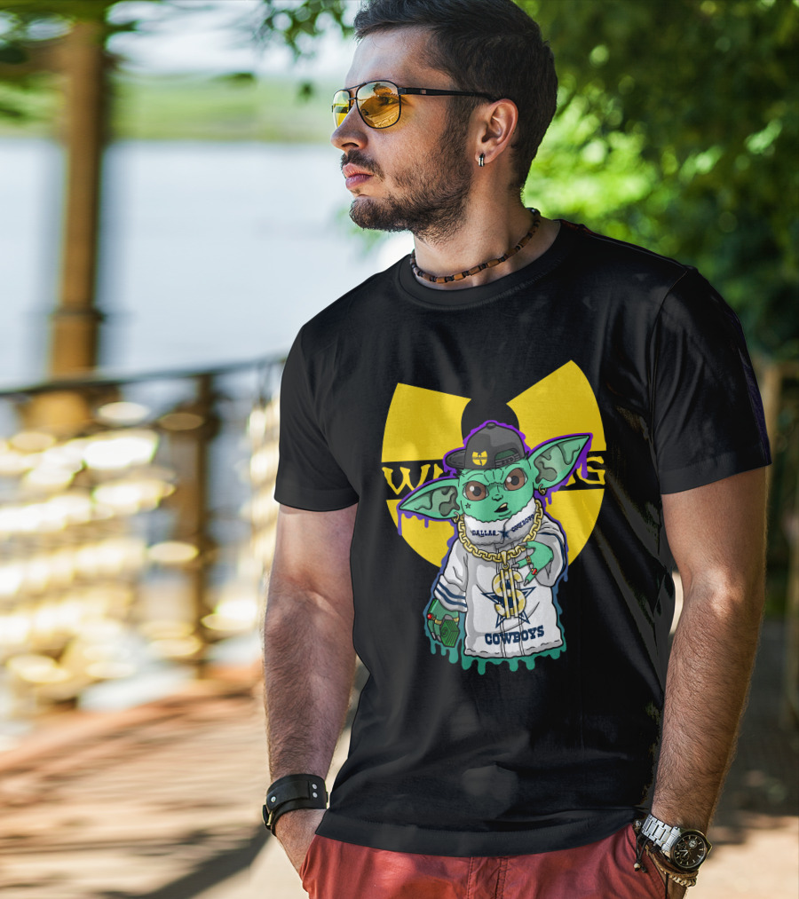 Wu Cow Dallas Cowboys Baby Yoda Wu-Tang T-Shirt