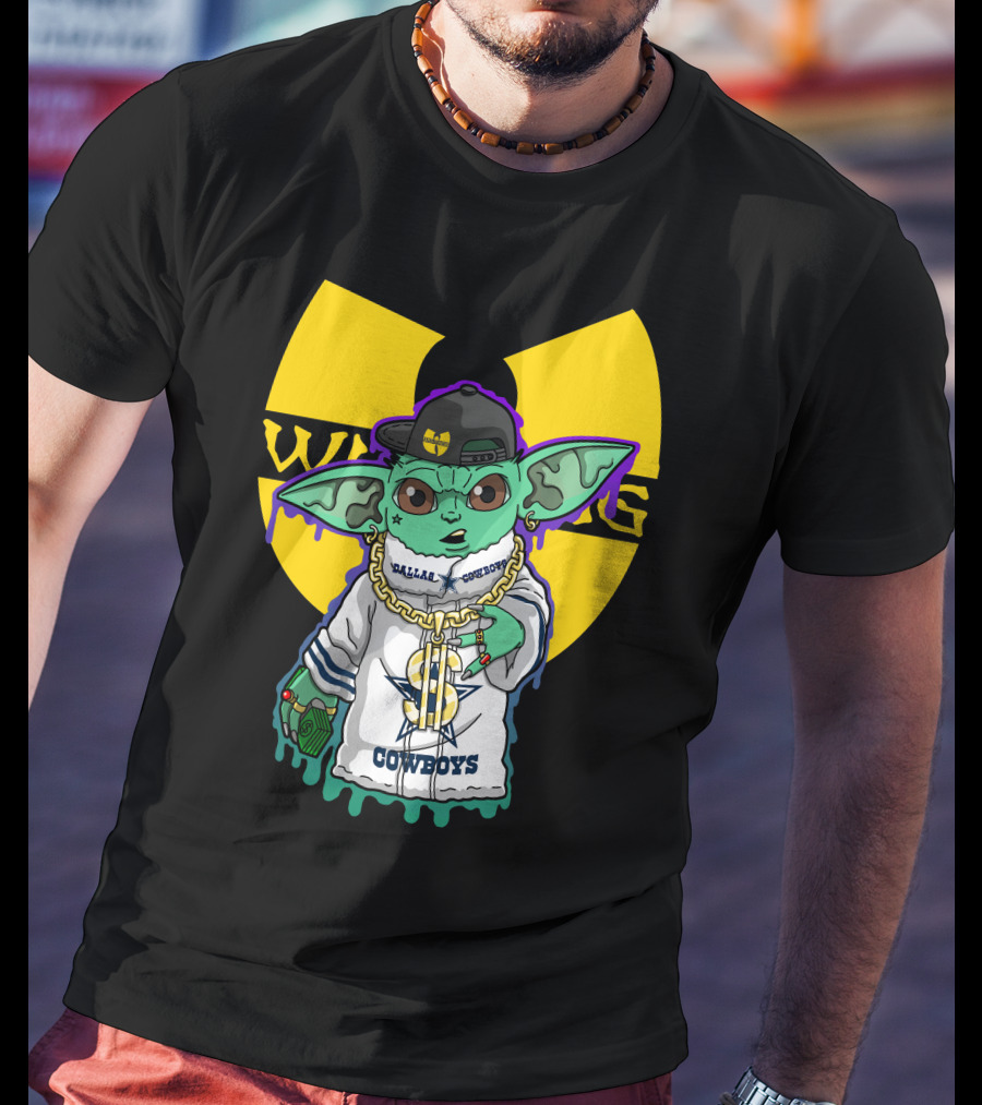 Wu Cow Dallas Cowboys Baby Yoda Wu-Tang T-Shirt