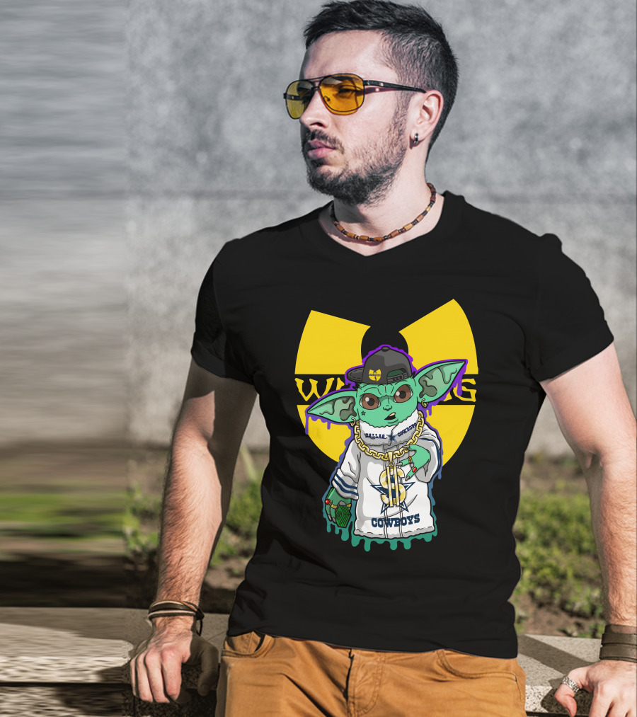 Wu Cow Dallas Cowboys Baby Yoda Wu-Tang T-Shirt