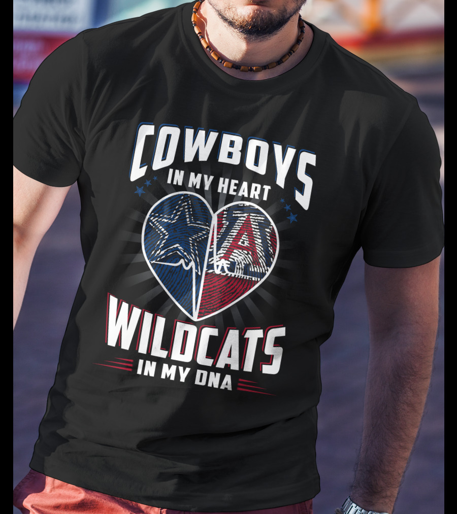 Cowboys IN My Heart Wildcats IN My Dna T-Shirt