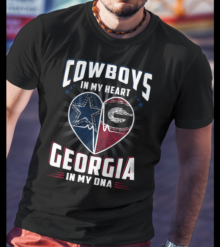 Cowboys In My Heart Georgia In My DNA T-Shirt