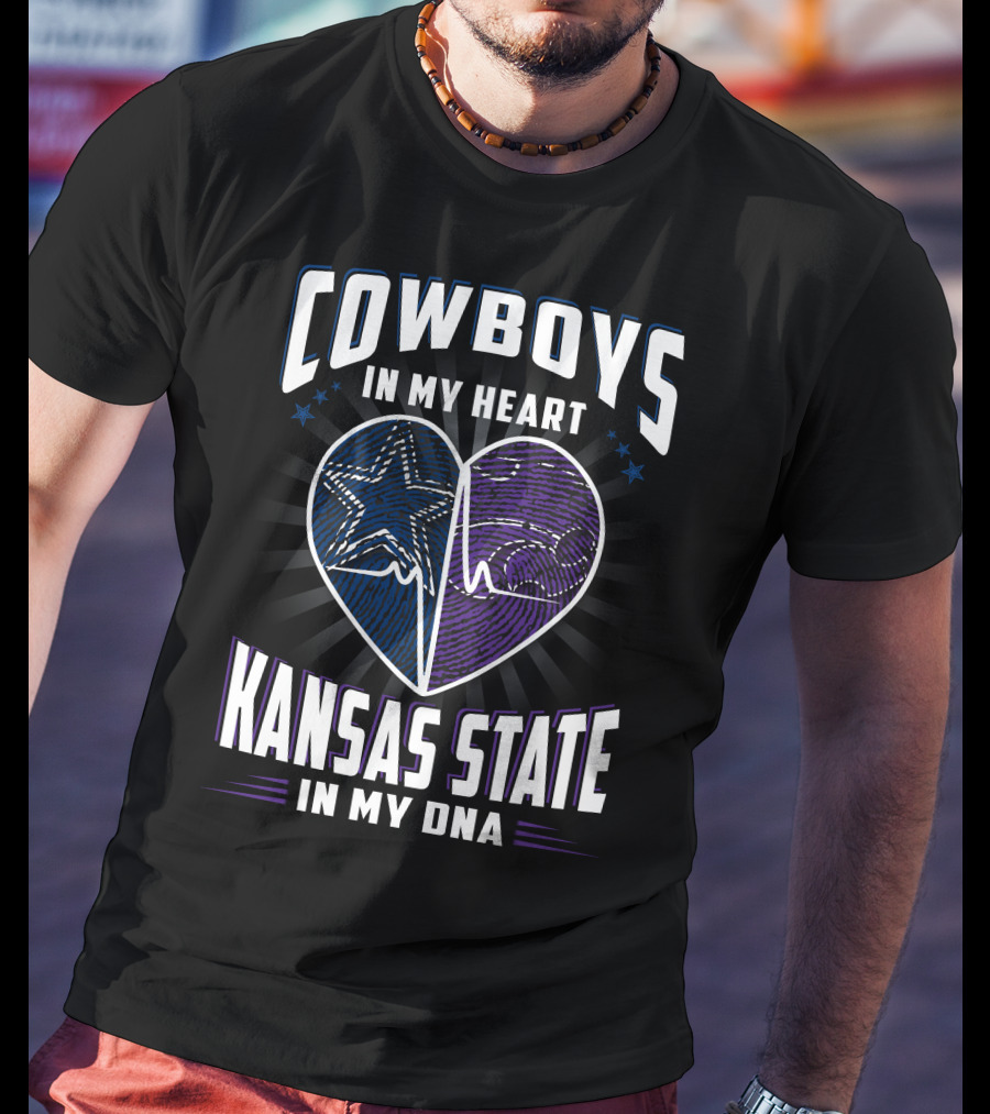 Cowboys In My Heart Kansas State In My Dna T-Shirt