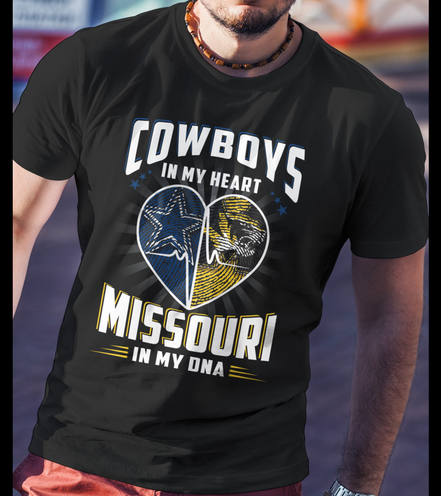 Cowboys In My Heart Missouri In My Dna T-Shirt