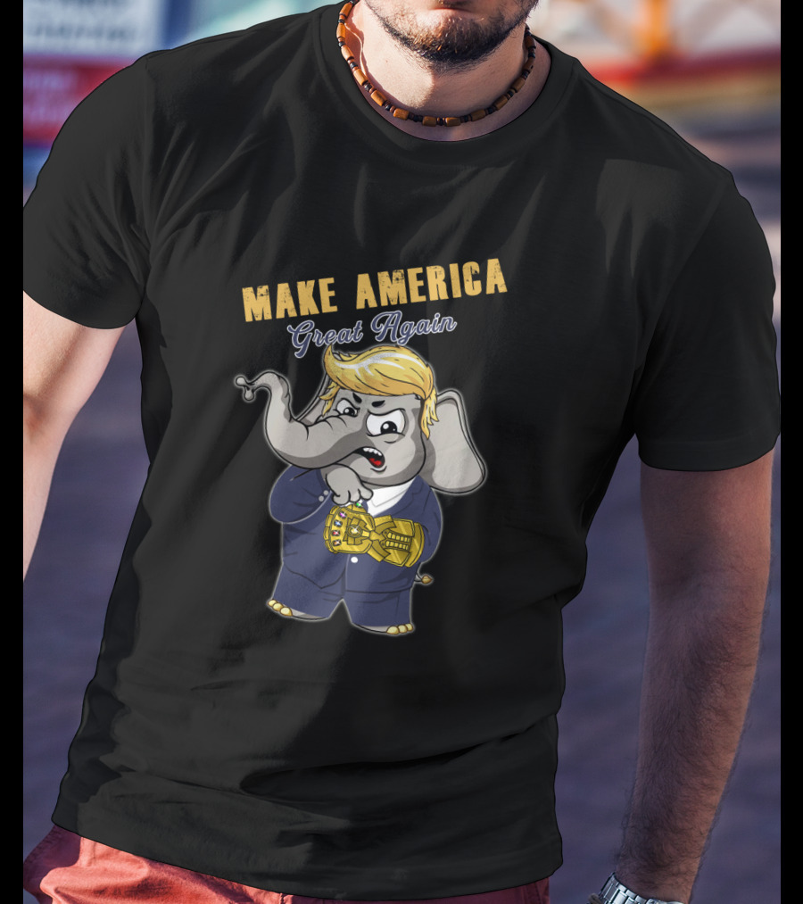 Make America Great Again Elephant With Infinity Gauntlet T-Shirt