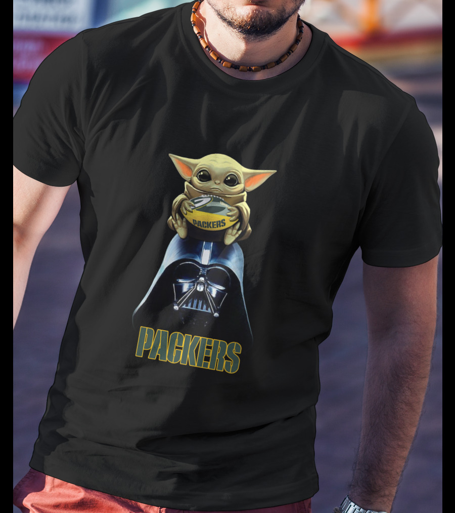 Darth Vader Baby Yoda Packers Football Nfl Gbp T-Shirt