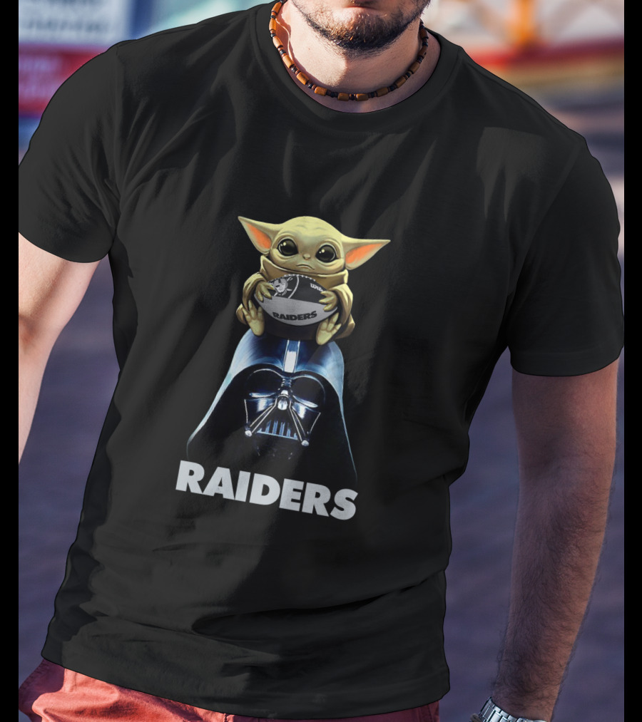 Raiders Baby Yoda Darth Vader Football Nfl T-Shirt