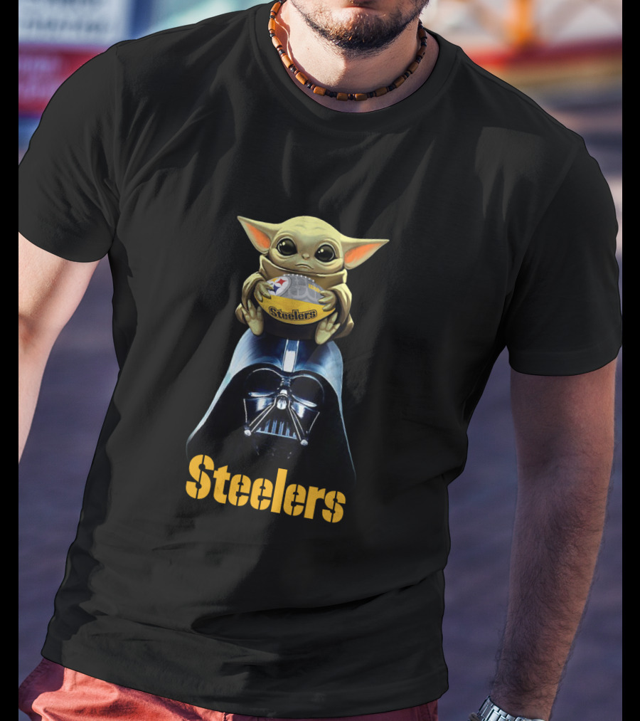 Steelers Baby Alien And Galactic Dark Helmet Fusion T-Shirt