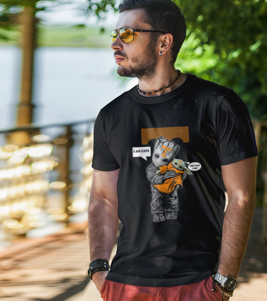 Groot Yoda Cute Ncaa Tennessee Volunteers T-Shirt