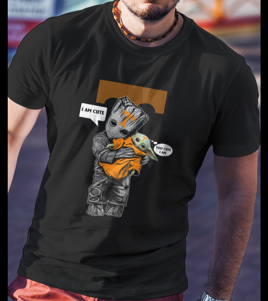 Groot Yoda Cute Ncaa Tennessee Volunteers T-Shirt