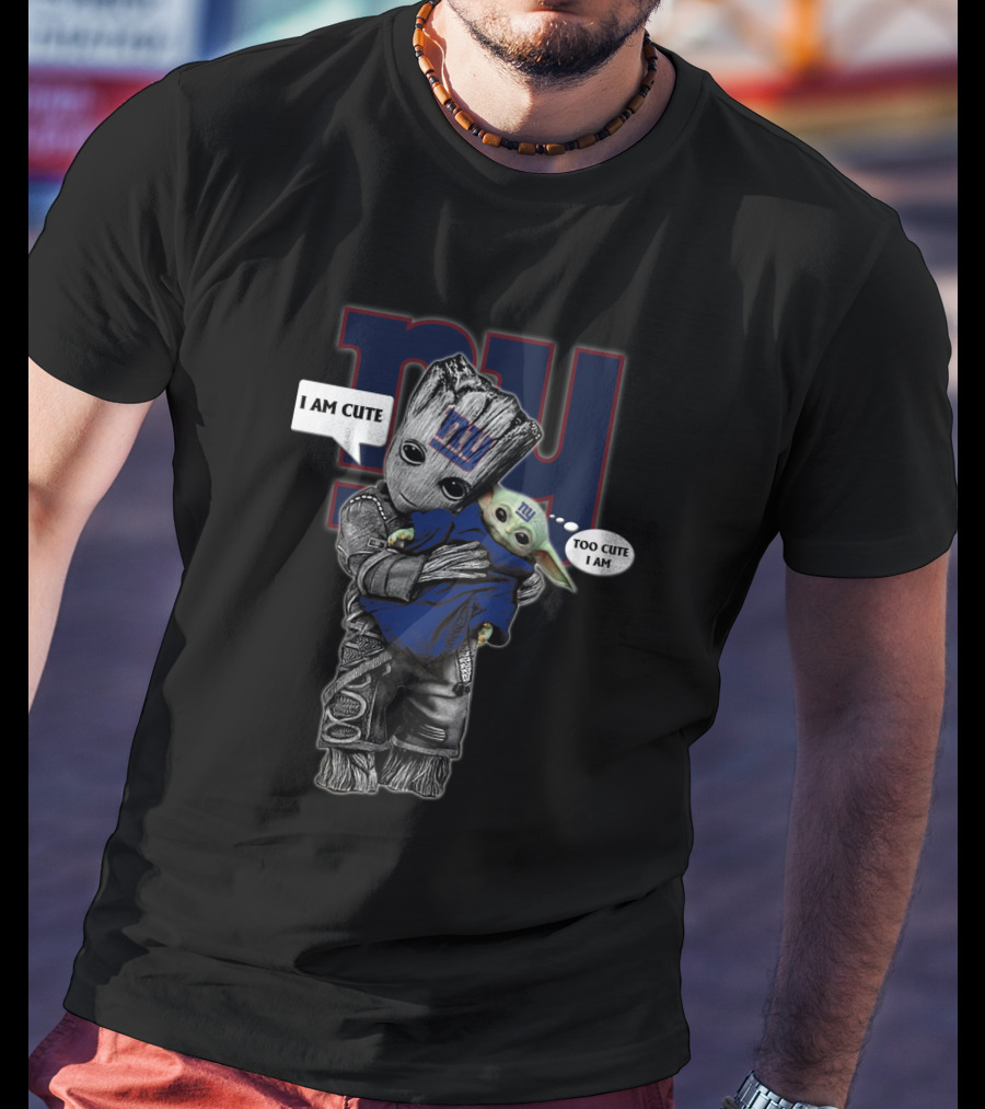 NYG 010 NFL YodaST I Am Cute Too Cute I Am T-Shirt
