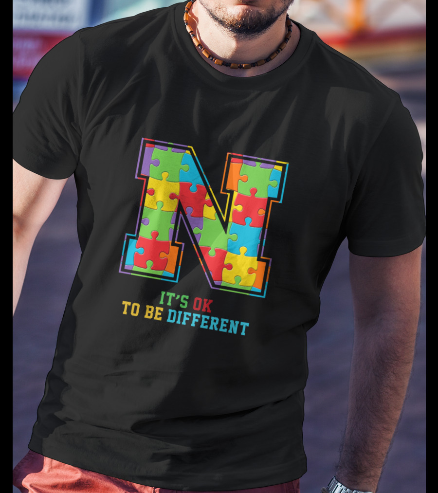 N Puzzle It's Ok To Be Different T-Shirt
