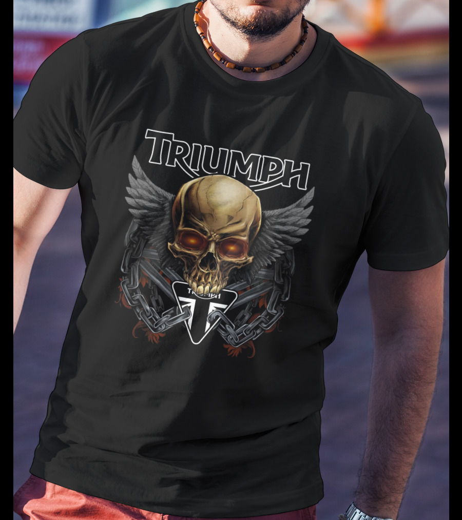 Triumph Skull Wings Chains Dh T-Shirt