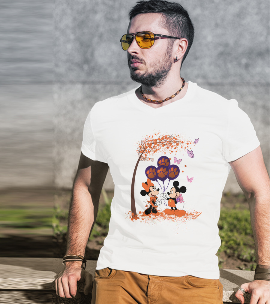 Clemson Tigers Ncaa Disney Collaboration Dh 29 Balloon Art T-Shirt