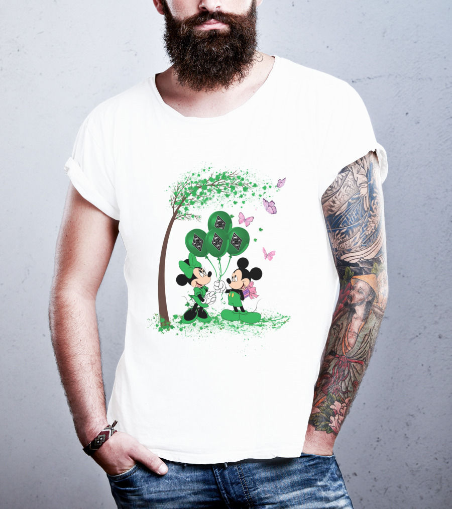 DH 29 Bundesliga Borussia Mönchengladbach Mickey Minnie Balloons T-Shirt