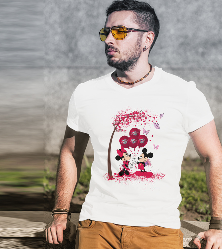 DH 29 Bundesliga RB Leipzig Minnie And Mickey Balloons T-Shirt