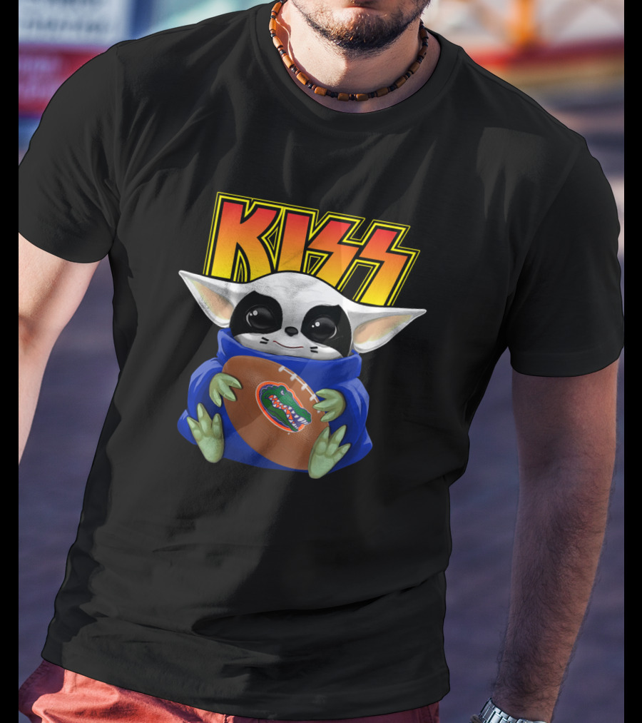 KISS Eric Singer Baby Yoda Florida Gators Football T-Shirt