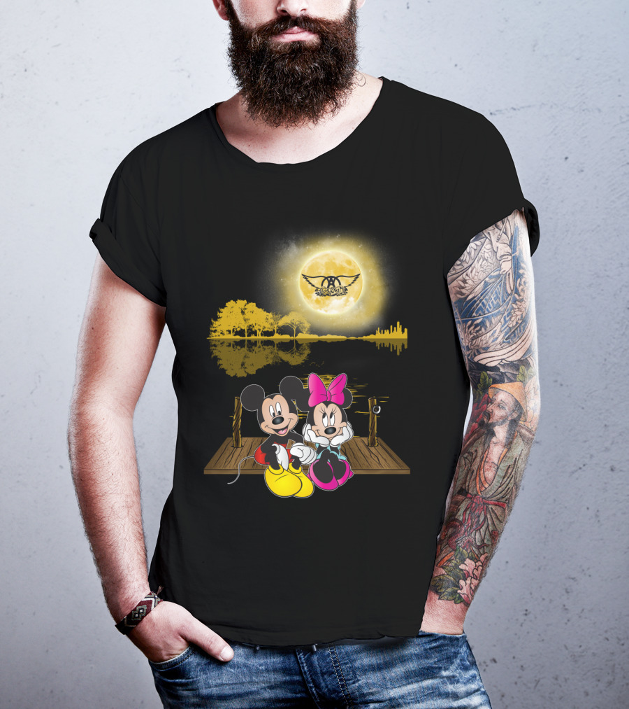 DH 32 Aerosmith Mickey Minnie Moon T-Shirt
