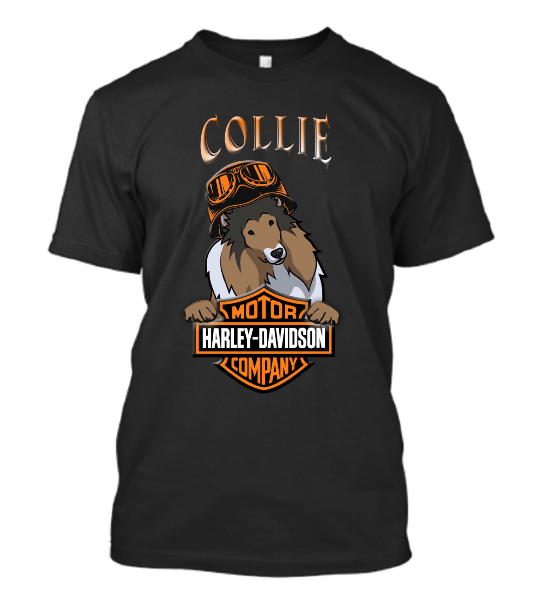 Collie Harley Davidson Motorcycle Company Collies Dh 33 T-Shirt
