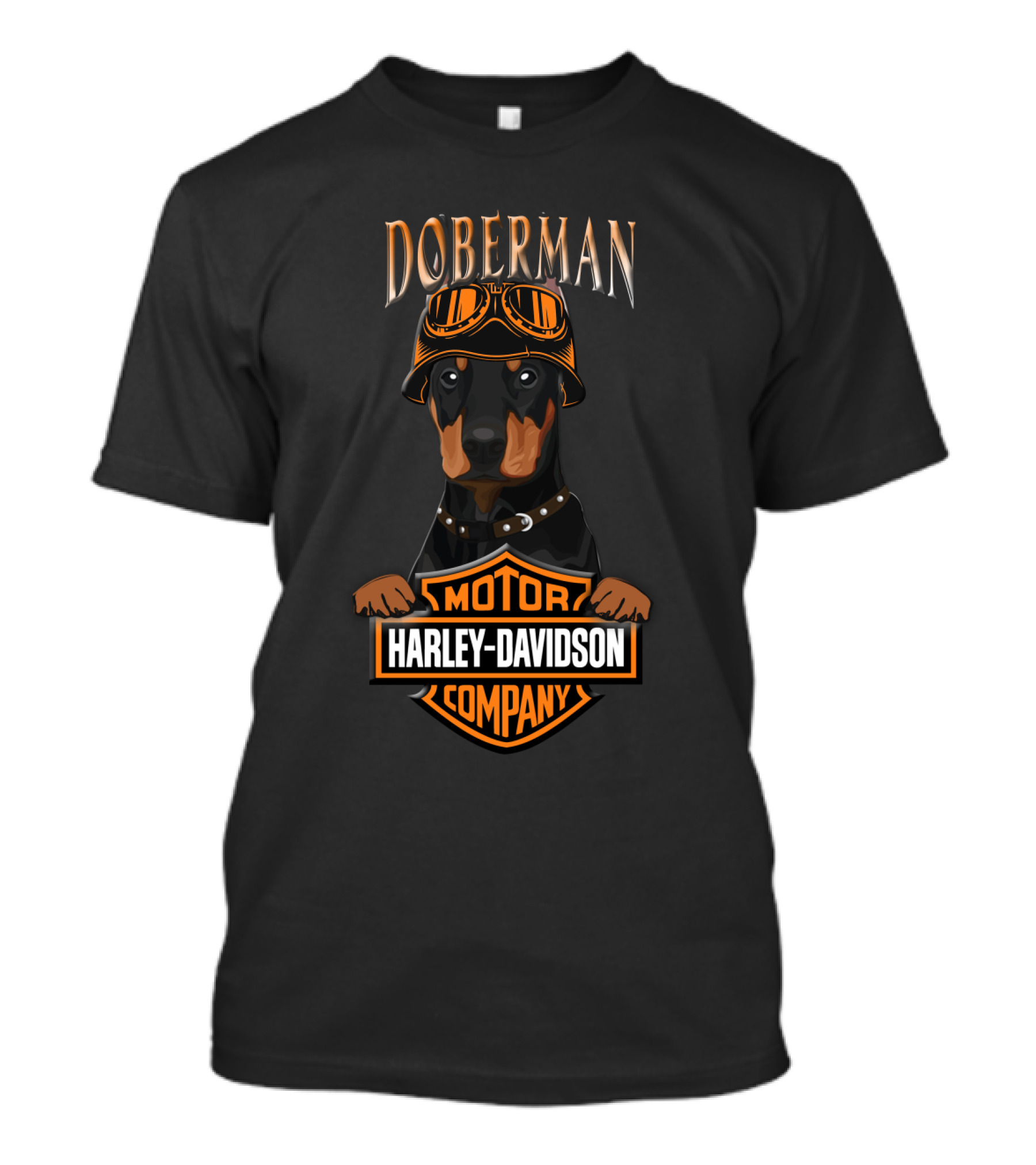 Doberman Harley Davidson Motor Company Goggles T-Shirt
