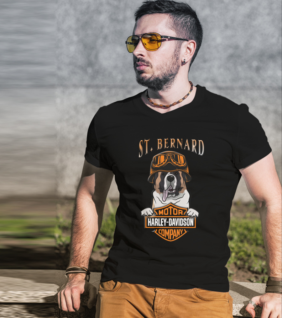 St Bernard Harley Davidson Motorcycle Company T-Shirt