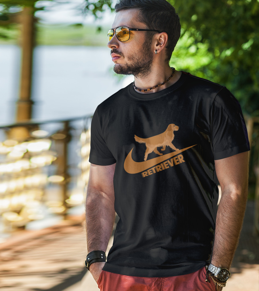 Golden Retriever Retriever Nike Swoosh T-Shirt