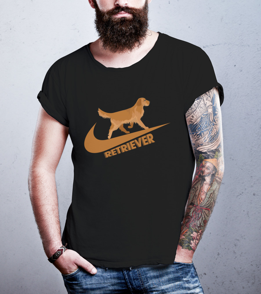 Golden Retriever Retriever Nike Swoosh T-Shirt
