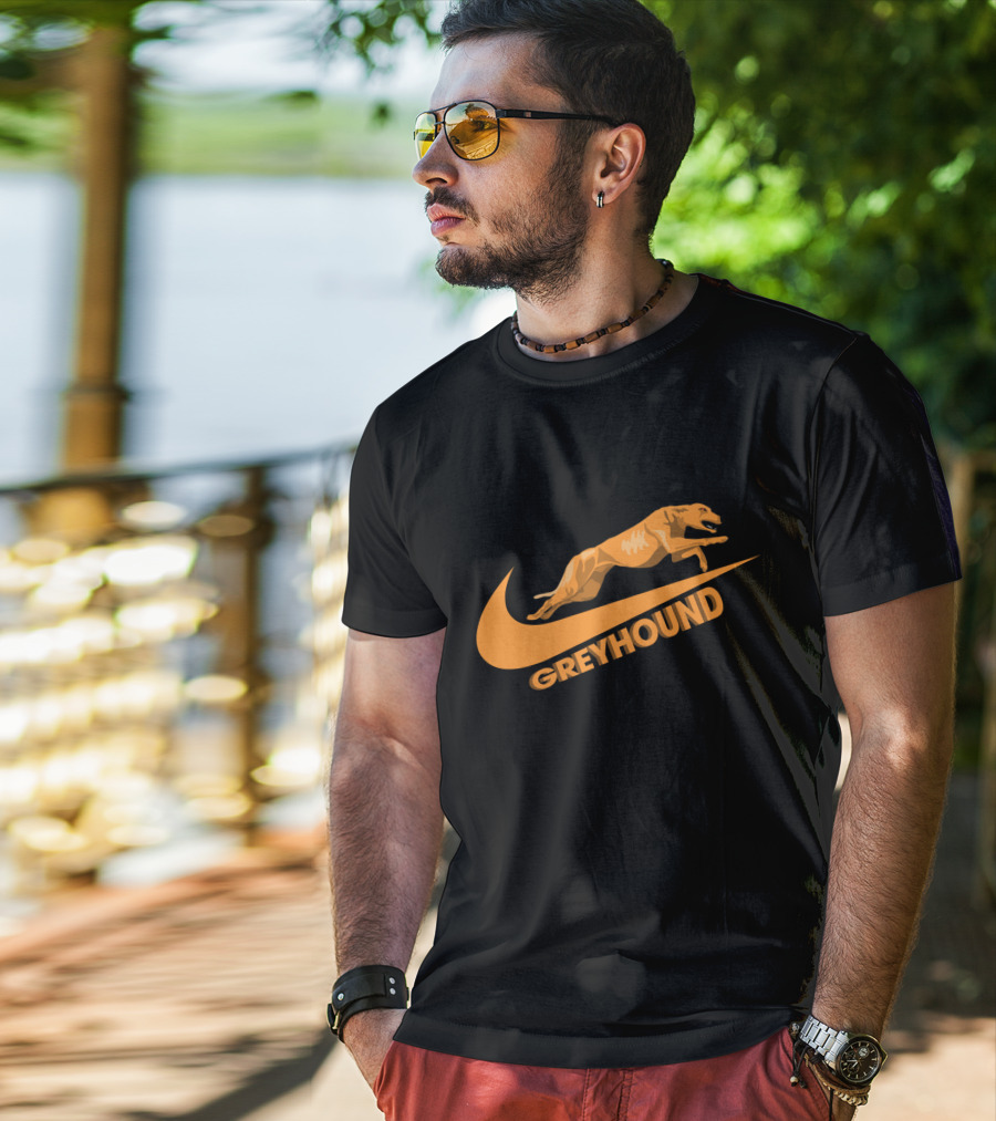 Greyhound Nike Jumping Dog T-Shirt