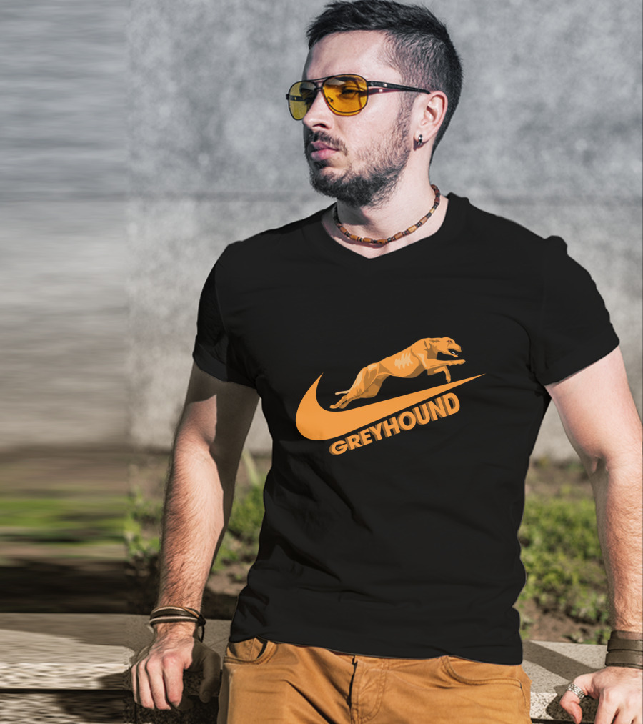 Greyhound Nike Jumping Dog T-Shirt