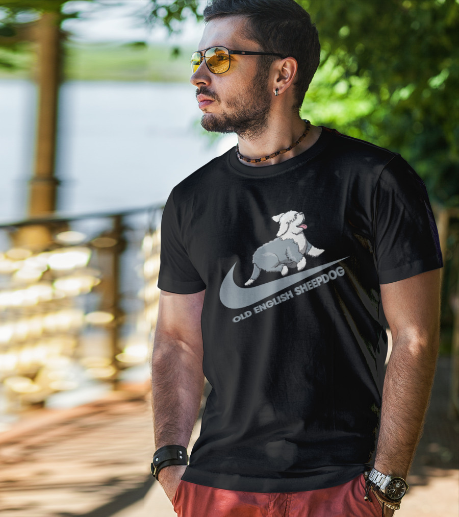 Old English Sheepdog Nike Swoosh T-Shirt