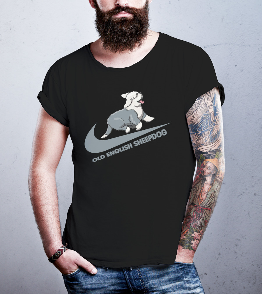 Old English Sheepdog Nike Swoosh T-Shirt