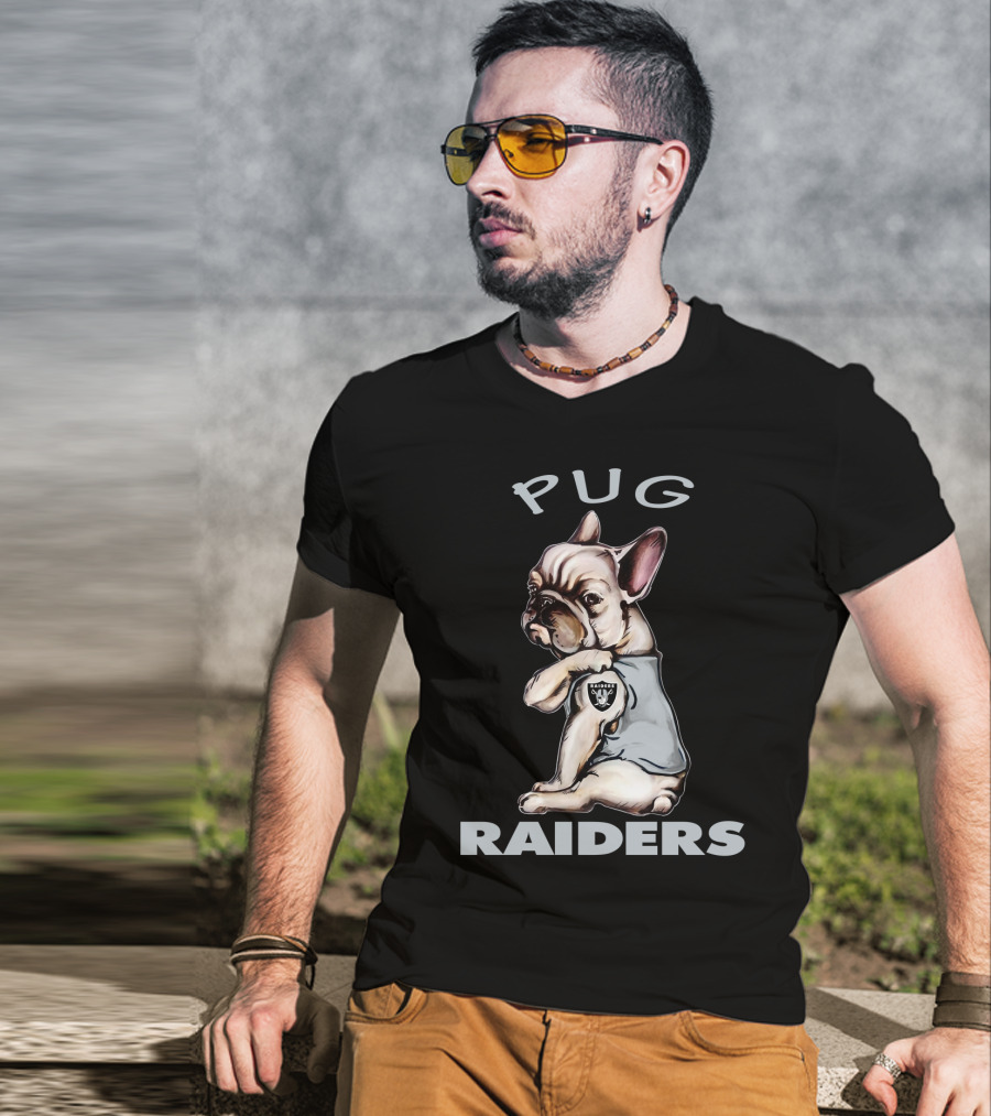 Pug Raiders Nflor Raiders T-Shirt
