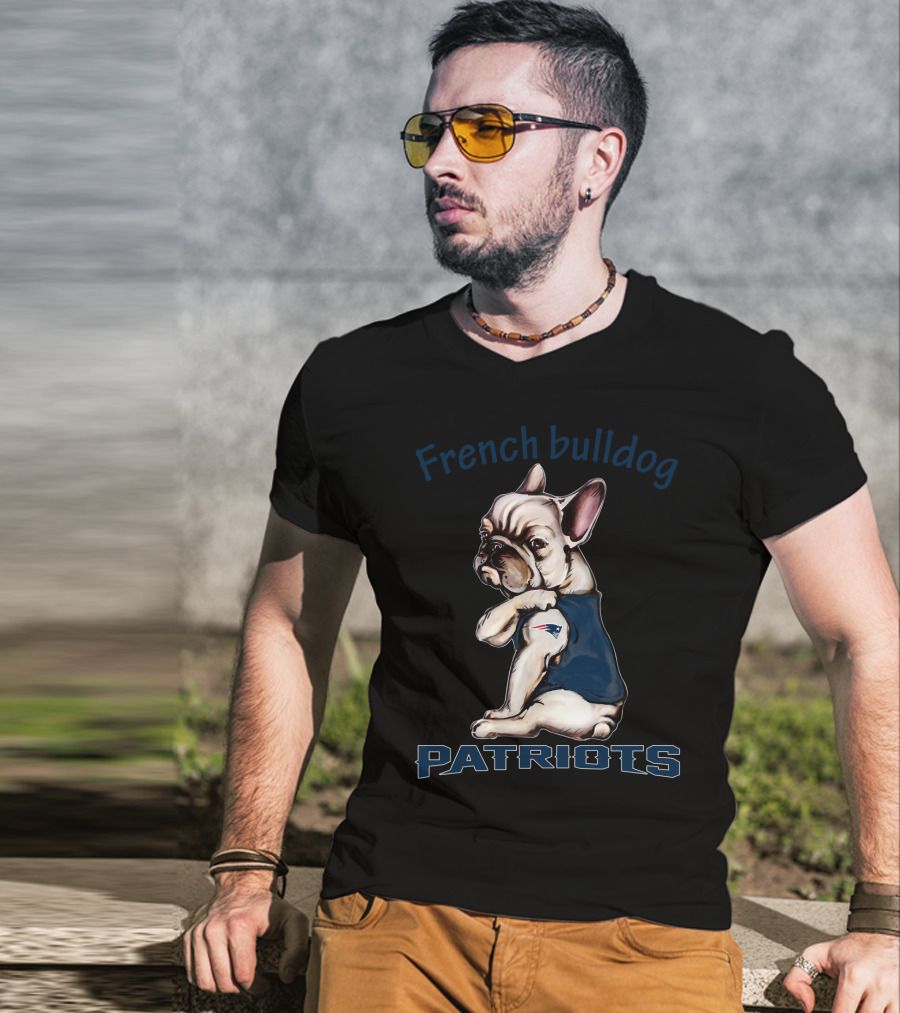French Bulldog Patriots Nflnep Fd T-Shirt
