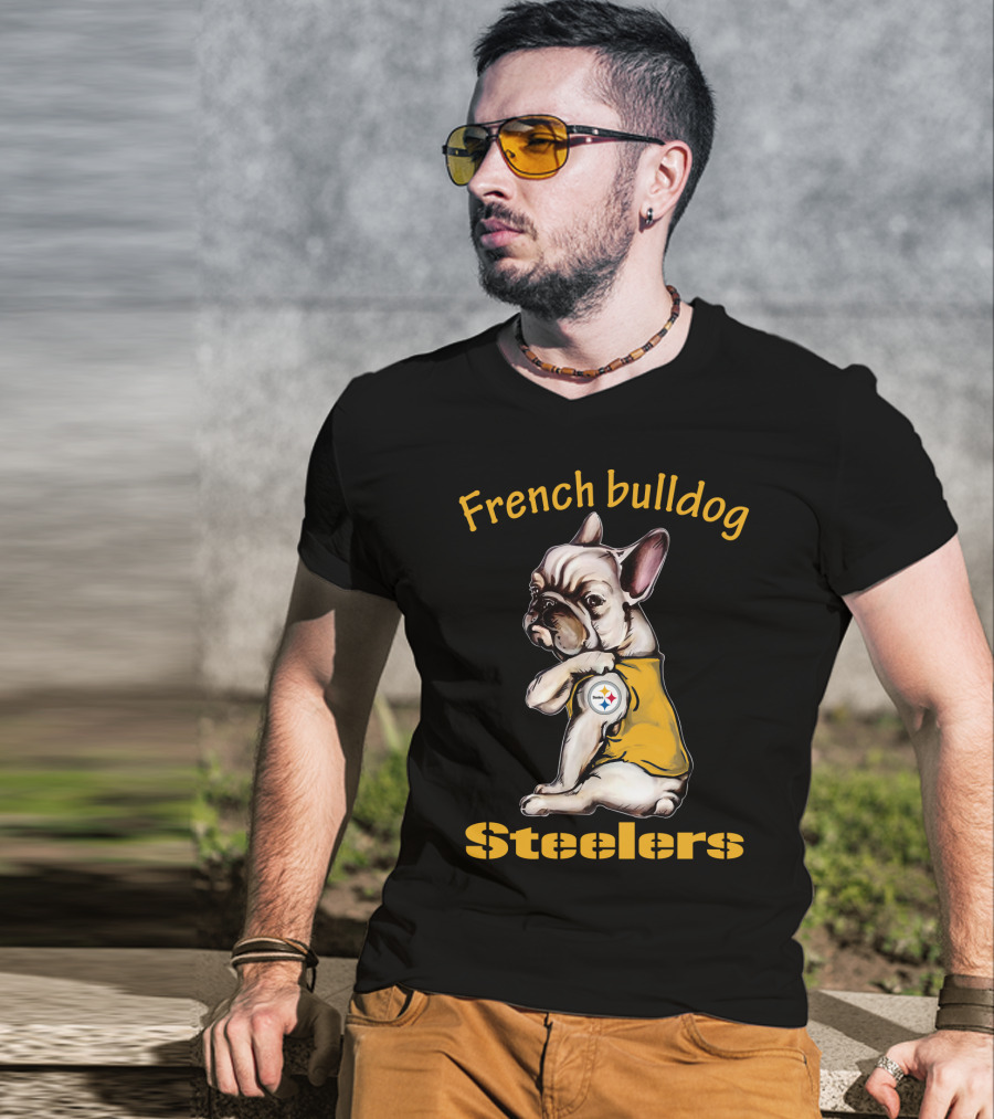 French Bulldog Steelers Nfl 38 Dh Ps Fd T-Shirt
