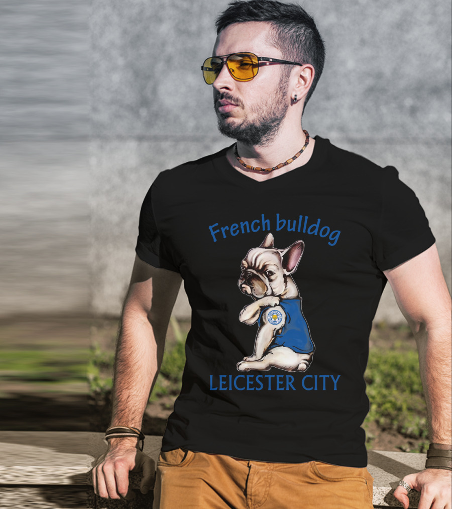 French Bulldog Leicester City T-Shirt