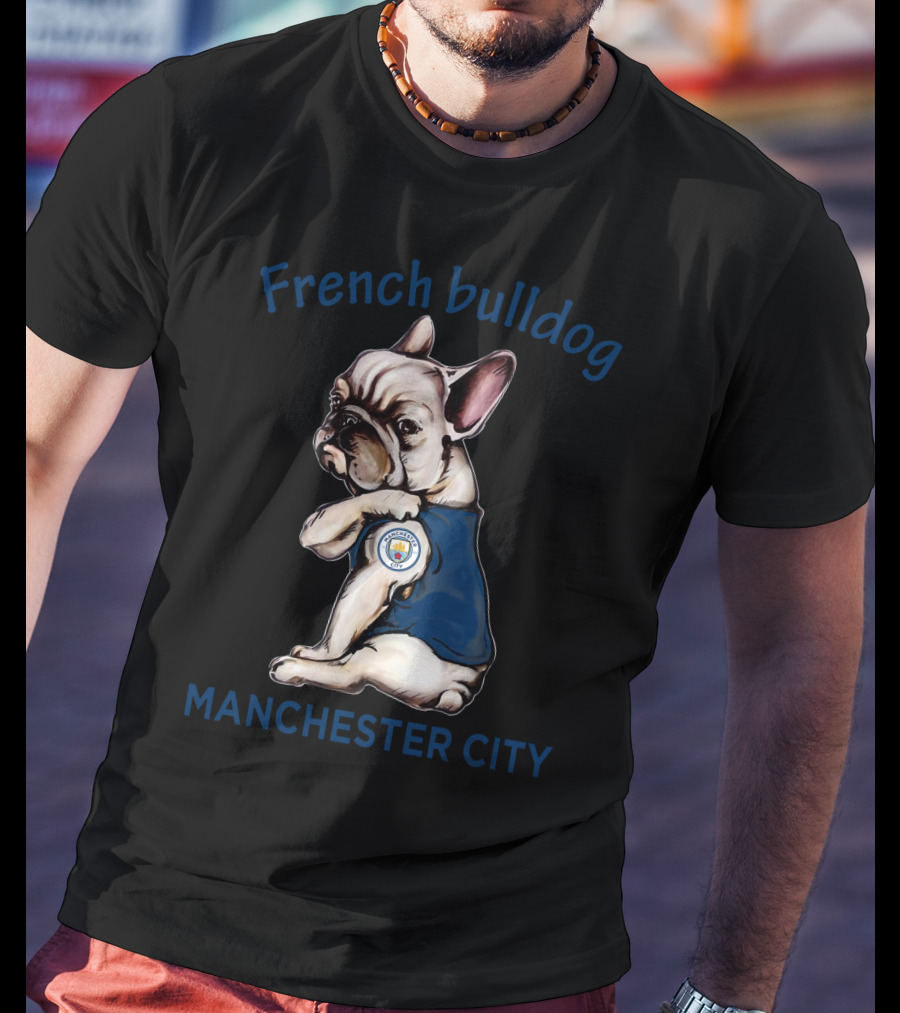 French Bulldog Manchester City T-Shirt