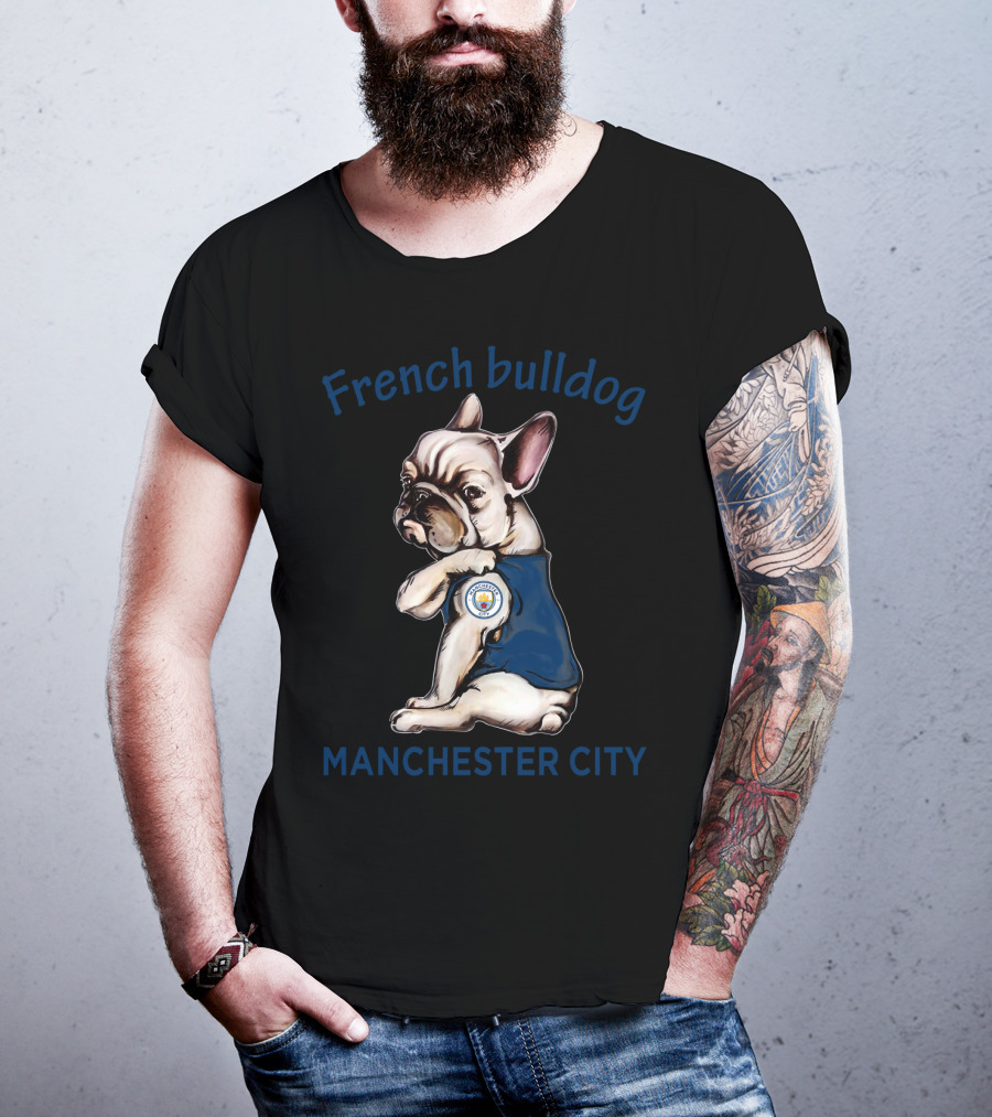 French Bulldog Manchester City T-Shirt