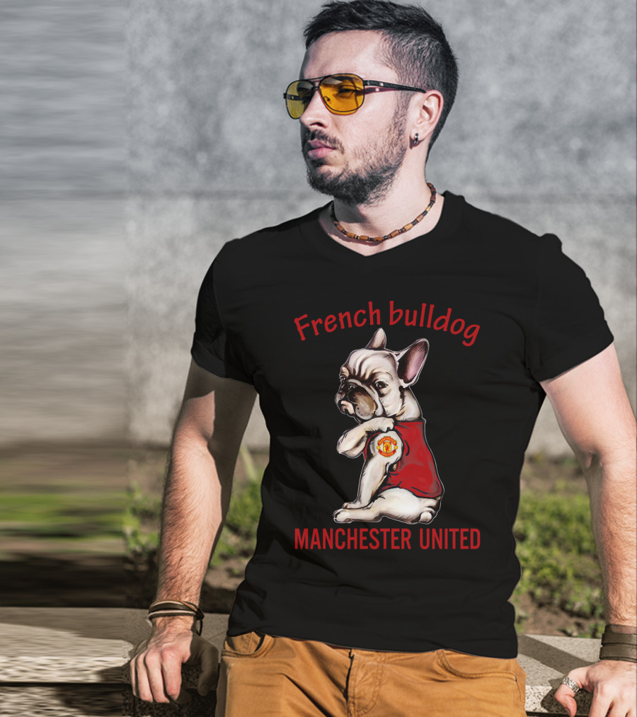 French Bulldog Manchester United T-Shirt
