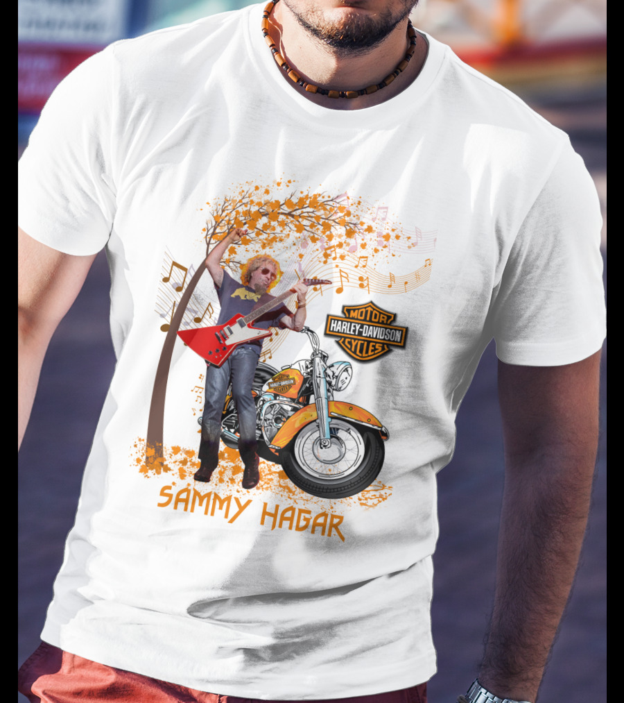 Sammy Hagar Harley Davidson Motorcycle Music Tree T-Shirt
