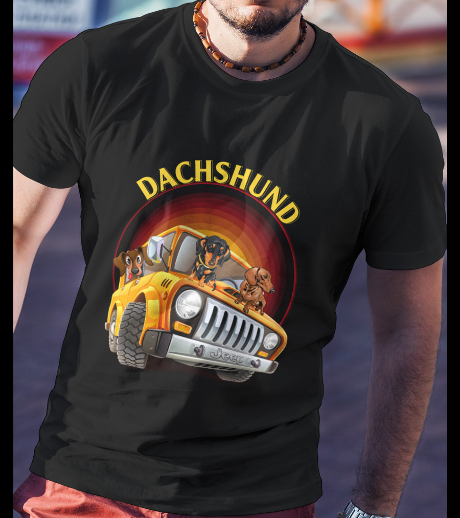 Dachshund Jeep Adventure T-Shirt