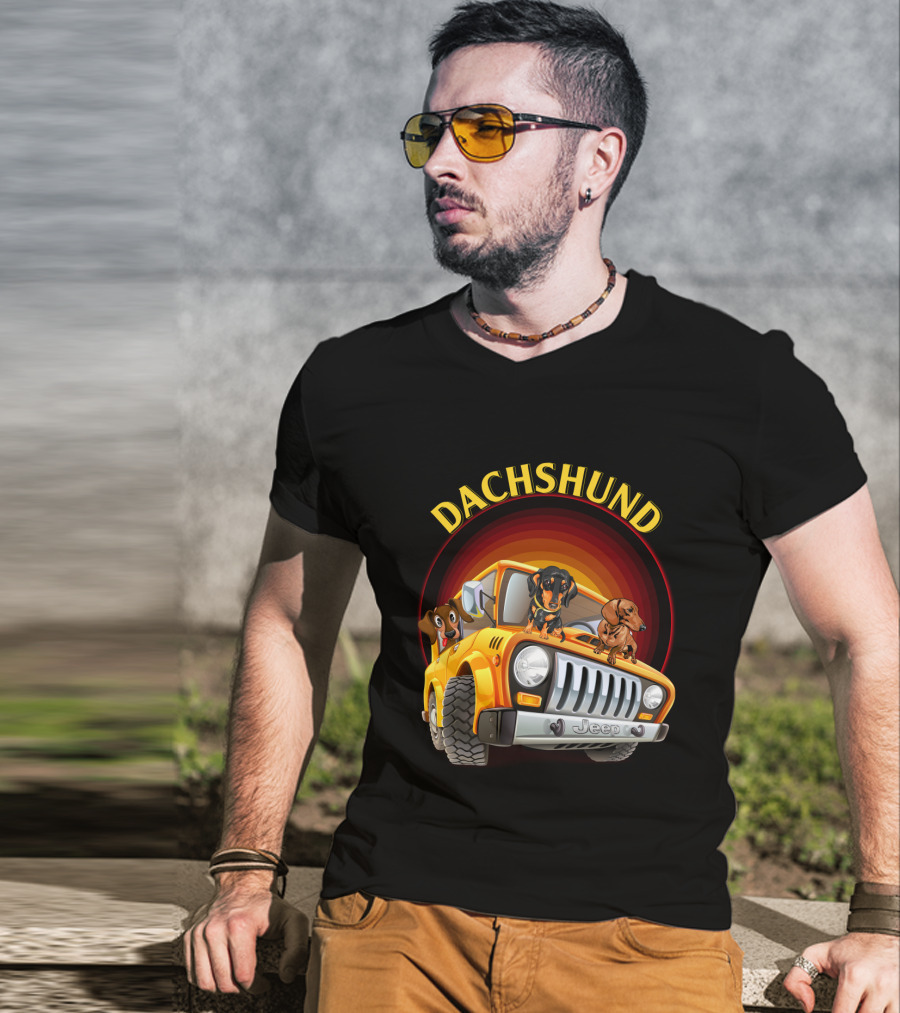 Dachshund Jeep Adventure T-Shirt