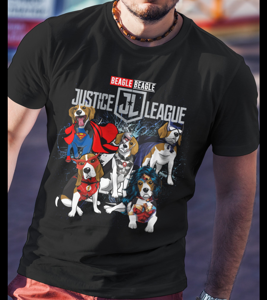 Beagle Justice League Jl 55 Comic Heroes T-Shirt