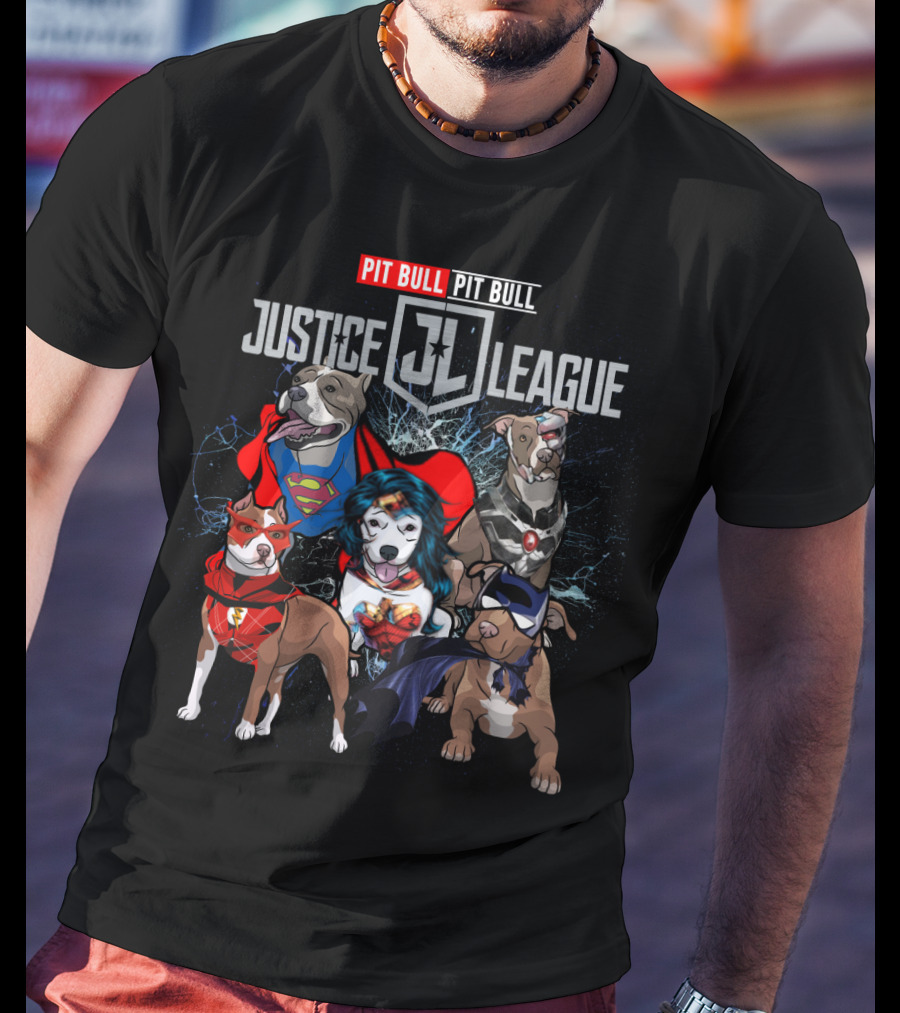 Pit Bull Justice League Superheroes DH 55 T-Shirt