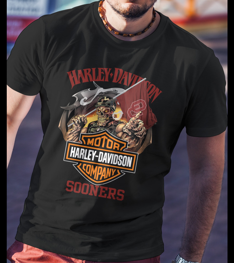 Harley Davidson Motor Company Sooners 69 Oklahoma T-Shirt