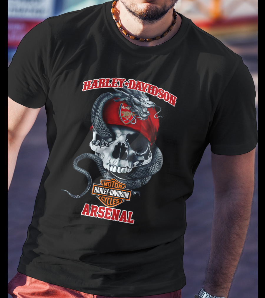 Harley Davidson Arsenal Skull Snake T-Shirt
