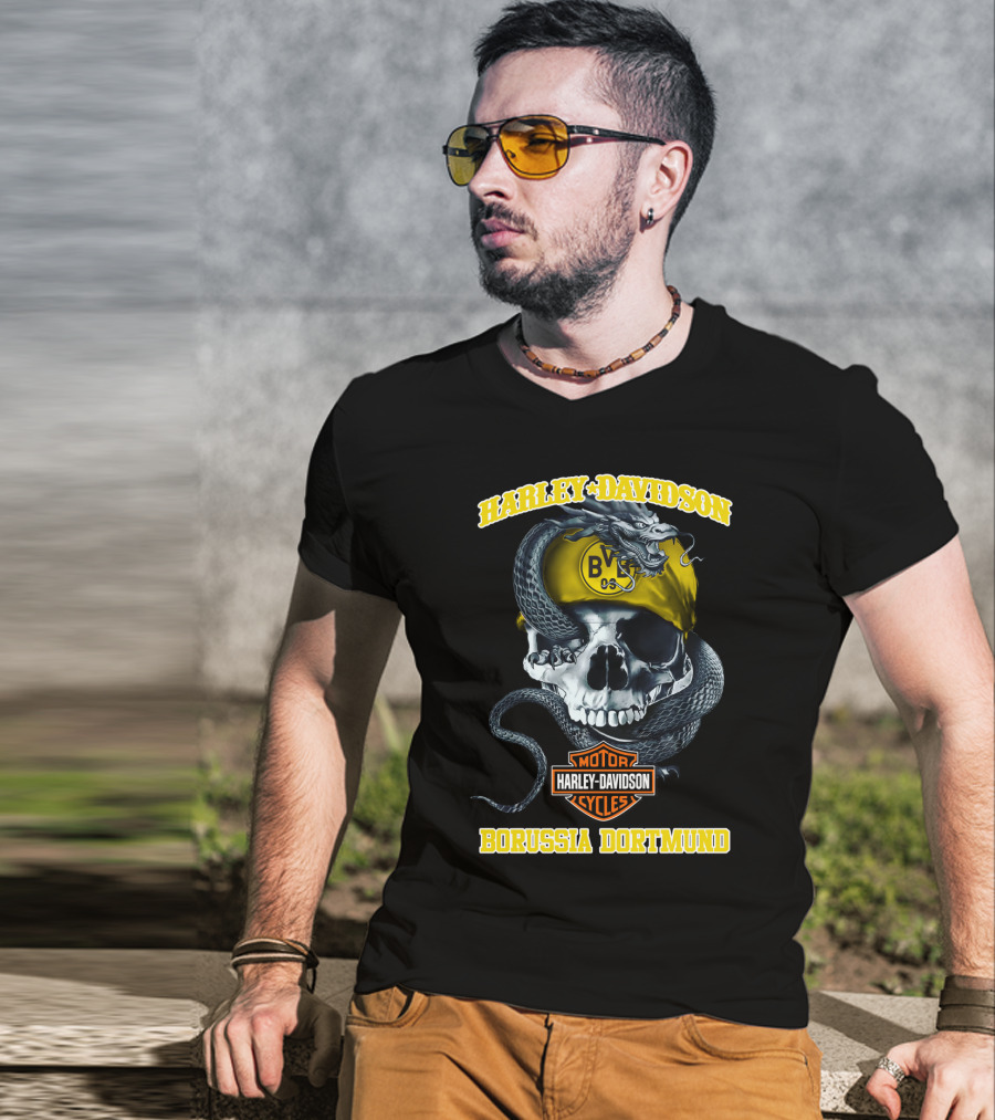 Harley Davidson Motor Cycles Bvb 09 Borussia Dortmund T-Shirt