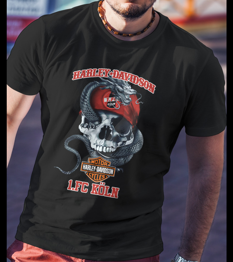 Harley Davidson 1. Fc Köln Skull Snake T-Shirt