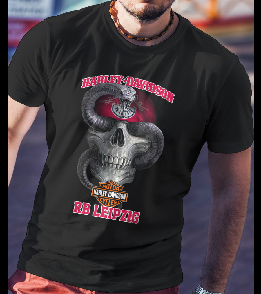 Harley Davidson Motor Cycles Rb Leipzig Skull Snake T-Shirt