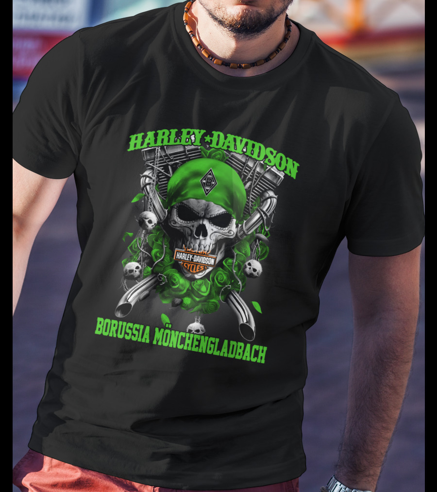 Harley Davidson Borussia Mönchengladbach Skull T-Shirt