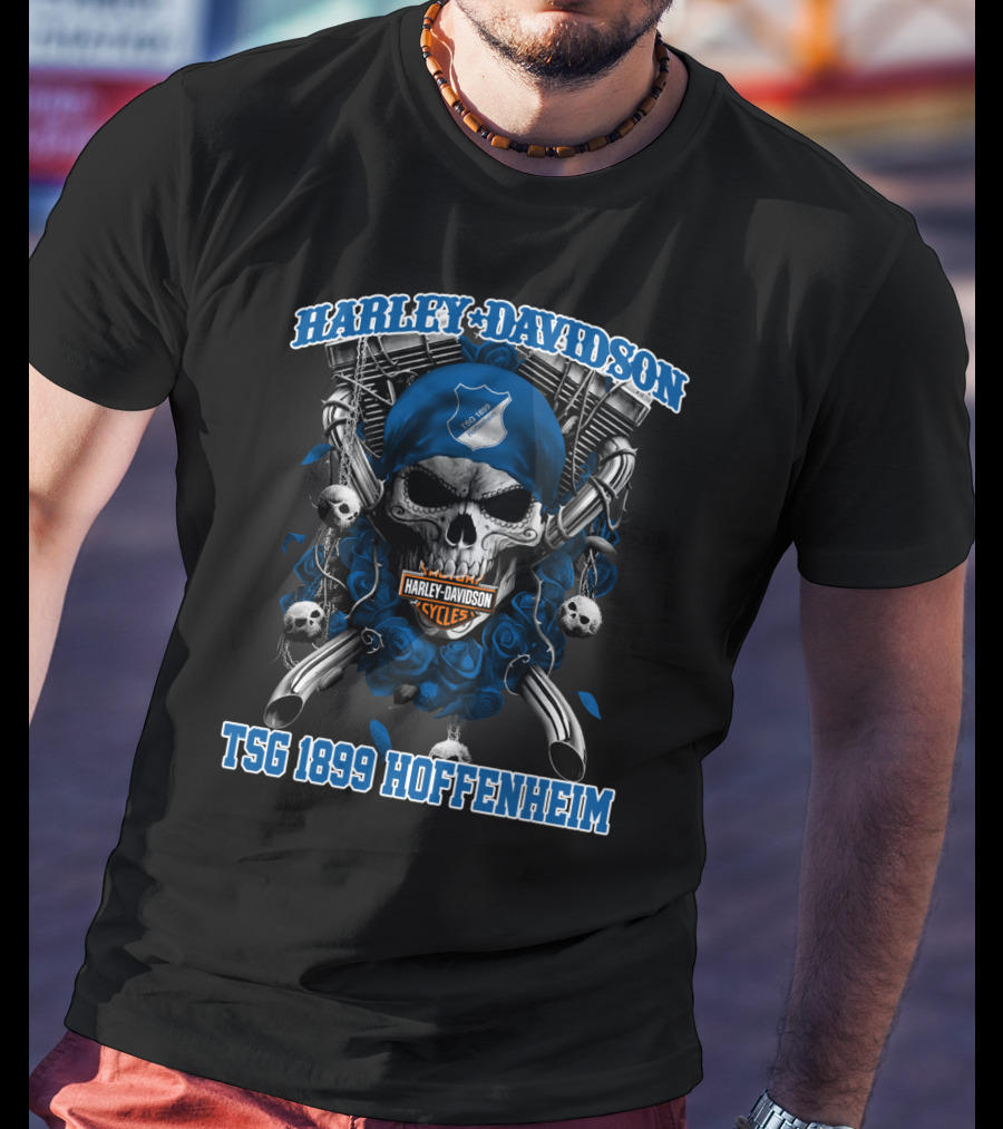 Harley Davidson Cycles Tsg 1899 Hoffenheim Skull T-Shirt