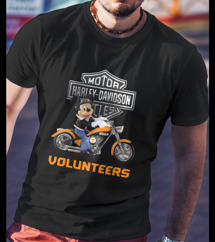 Harley Davidson Mickey Mouse Vols Tennessee Volunteers T-Shirt